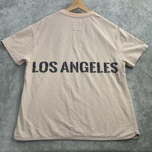 YoungLA Los Angeles Oversized Shirt Mens S Pocket Brown Crewneck Tee LA T-shirt